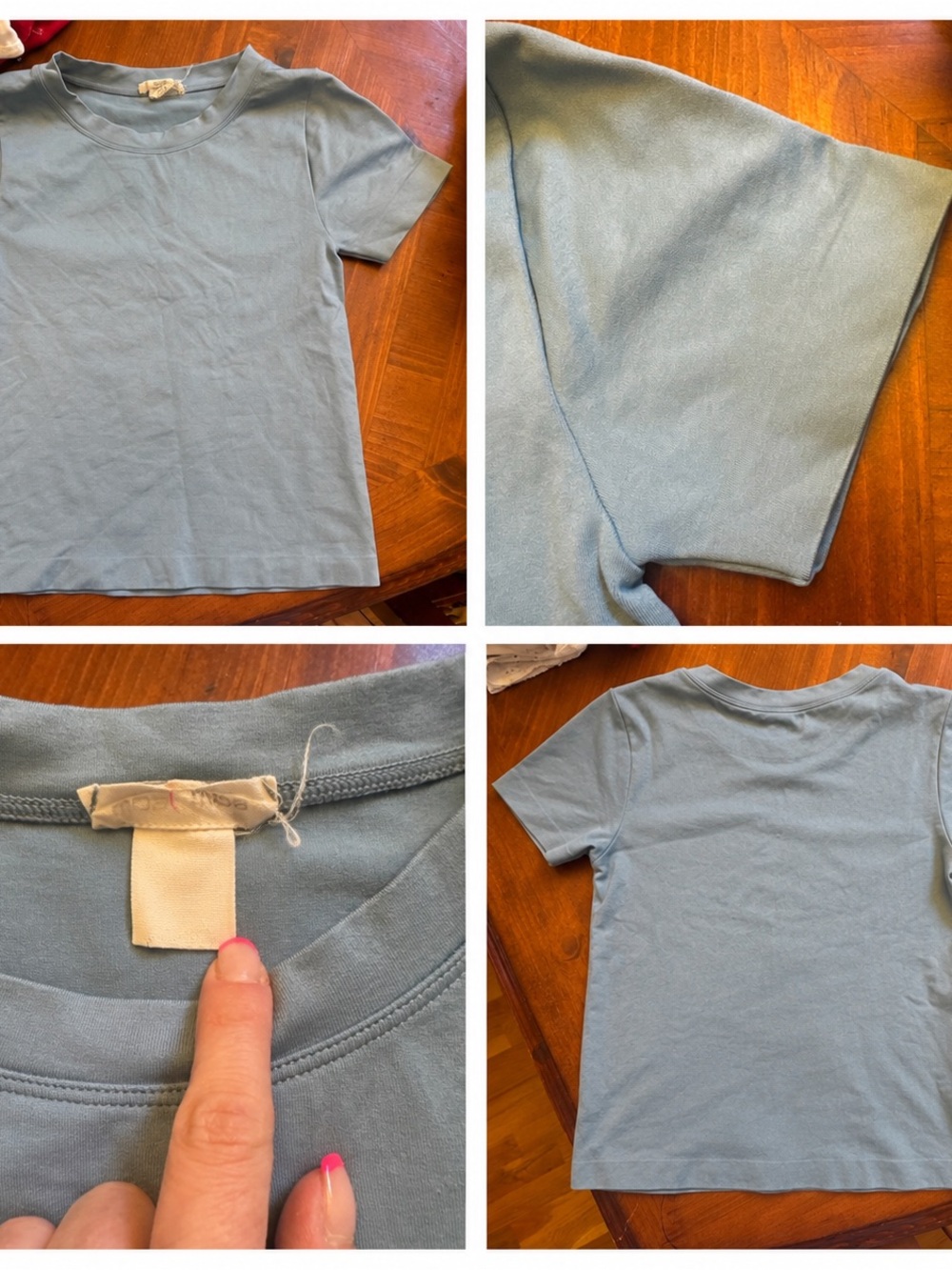 Moa Moa Light Blue Short Sleeve Tee